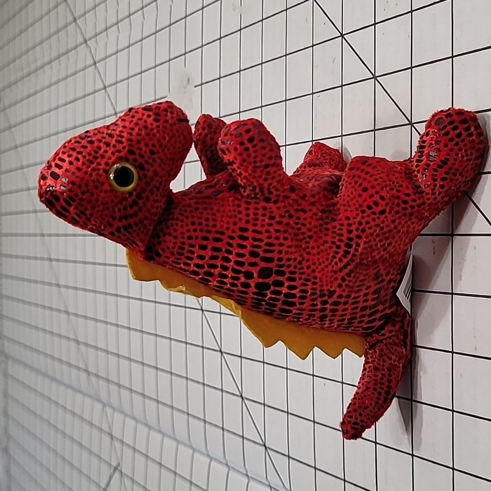 Dinosaur Tyrannosaurus Beanbag Plush Stuffed Toy 5.5" Red and‎ Black 🦕 🦖